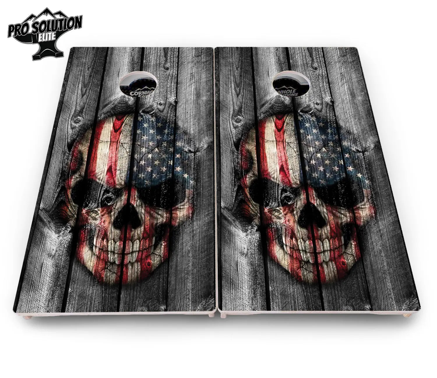 Skull Flag Cornhole Boards - Pro Solution Elite Series by Cornhole Solutions, custom cornhole board detail photo 4