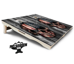 Skull Flag Cornhole Boards - Pro Solution Elite Series by Cornhole Solutions, custom cornhole board detail photo 5
