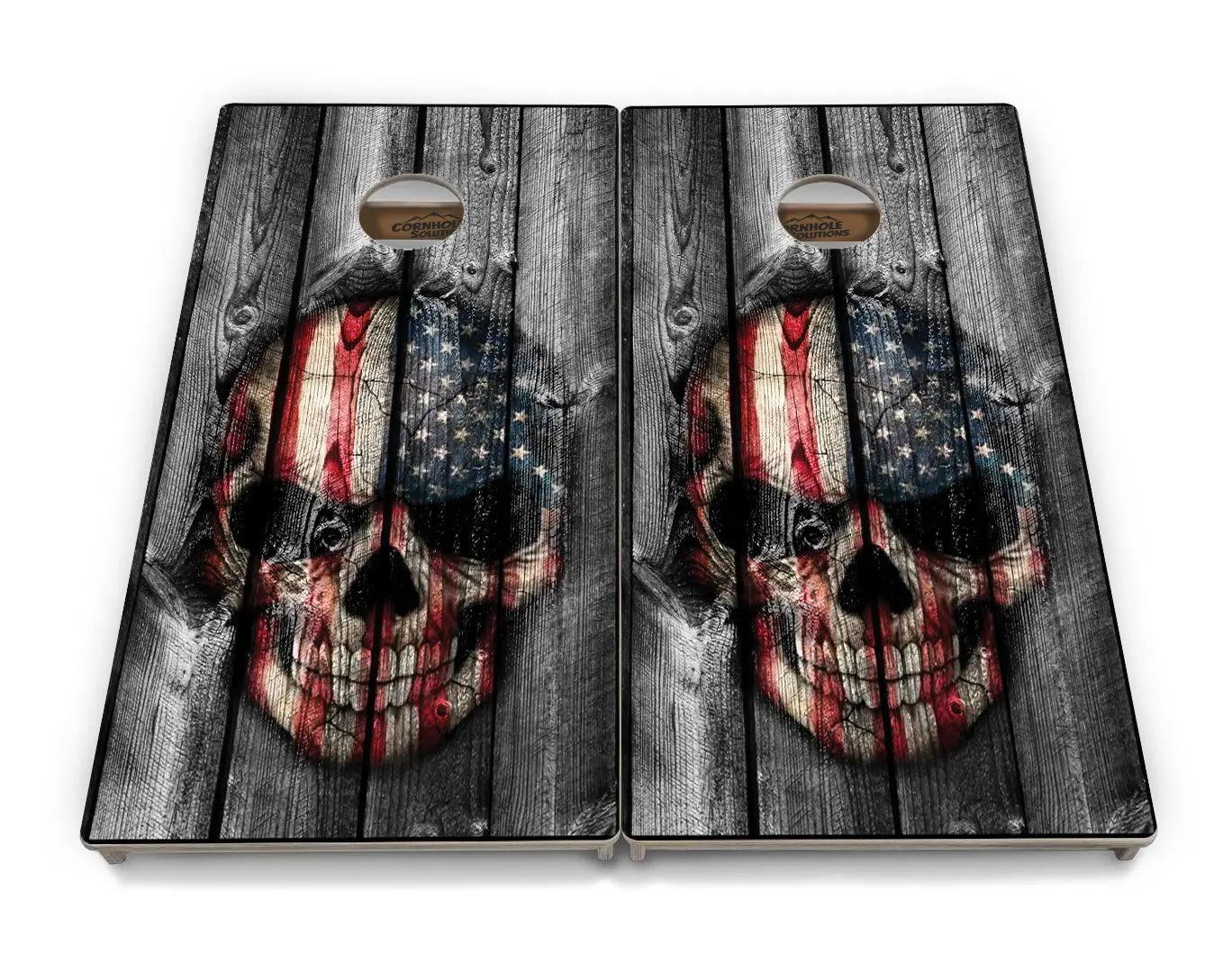Skull Flag Design Cornhole Boards - Professional Tournament Series by Cornhole Solutions, Southern home decor detail photo 4