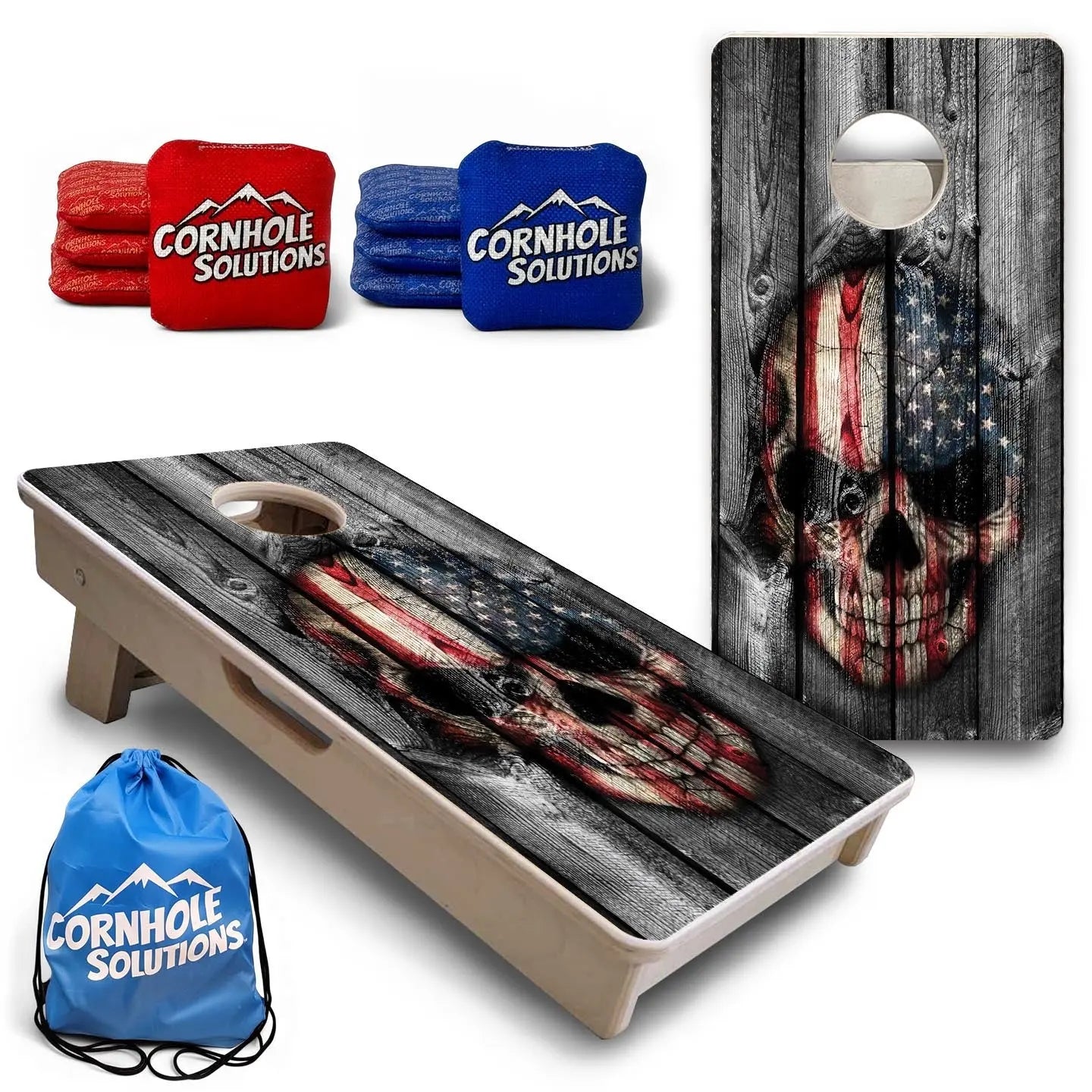 Skull Flag - Mini or Vacation Size Cornhole Boards Cornhole Solutions
