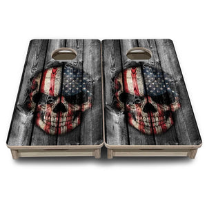 Skull Flag - Mini or Vacation Size Cornhole Boards by Cornhole Solutions, custom cornhole board detail photo 2