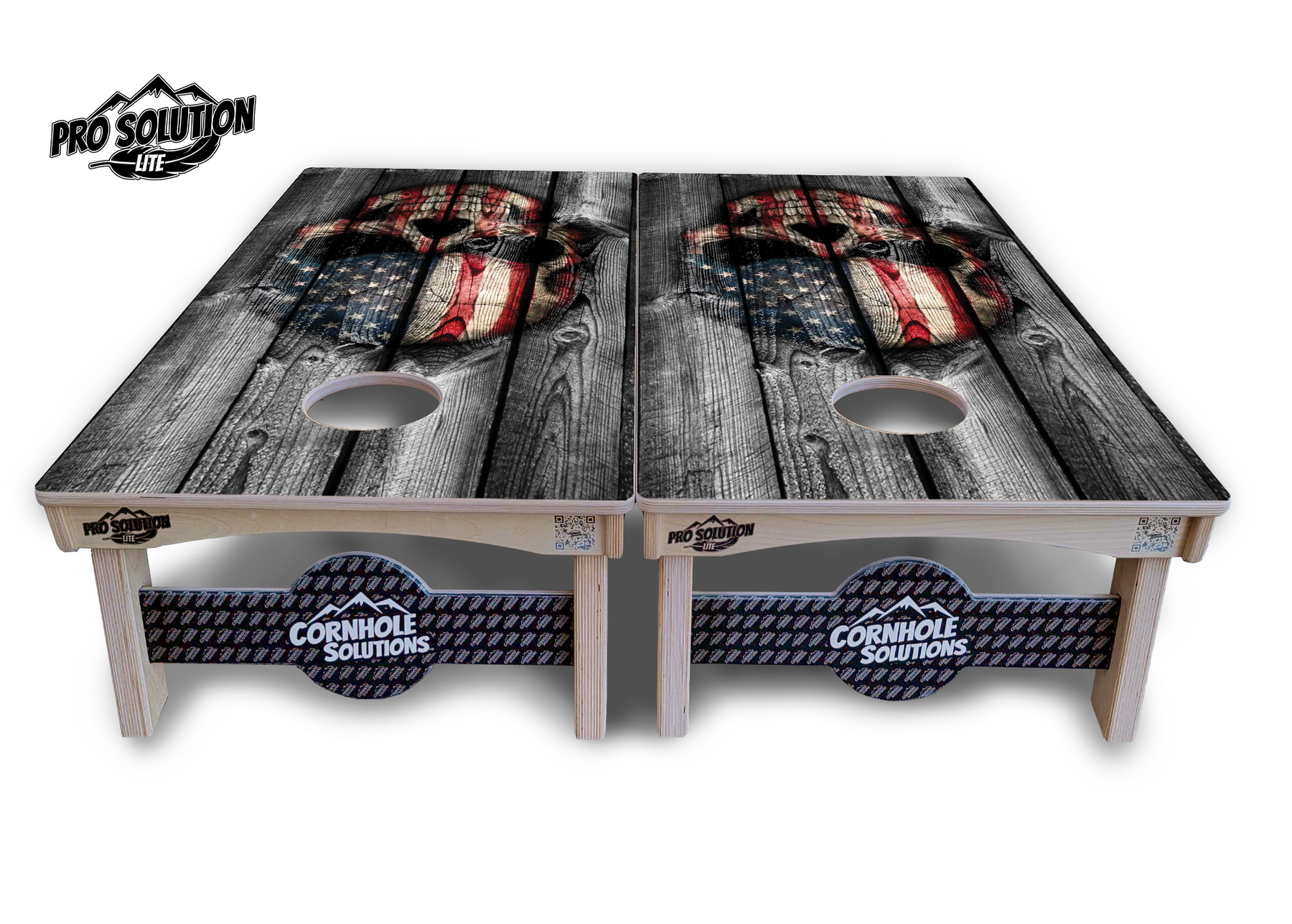 Skull Flag Cornhole Boards - Pro Solution Lite Series by Cornhole Solutions, custom cornhole board detail photo 3