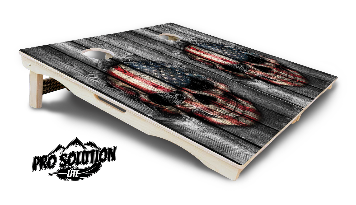 Skull Flag Cornhole Boards - Pro Solution Lite Series by Cornhole Solutions, custom cornhole board detail photo 5