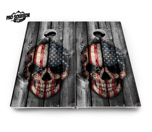 Skull Flag Cornhole Boards - Pro Solution Lite Series by Cornhole Solutions, custom cornhole board detail photo 2