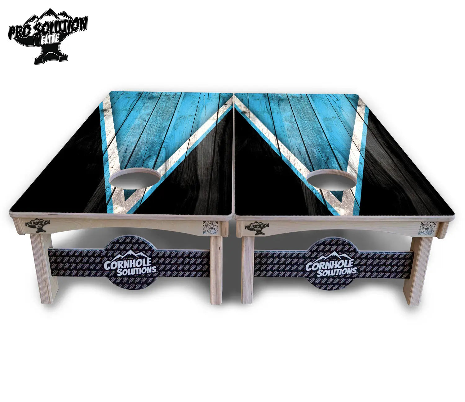 Sky Blue Triangle Cornhole Boards - Pro Solution Elite Series by Cornhole Solutions, custom cornhole board detail photo 3