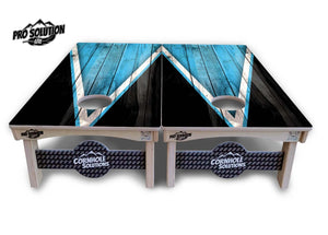 Sky Blue Triangle Cornhole Boards - Pro Solution Lite Series by Cornhole Solutions, custom cornhole board detail photo 3