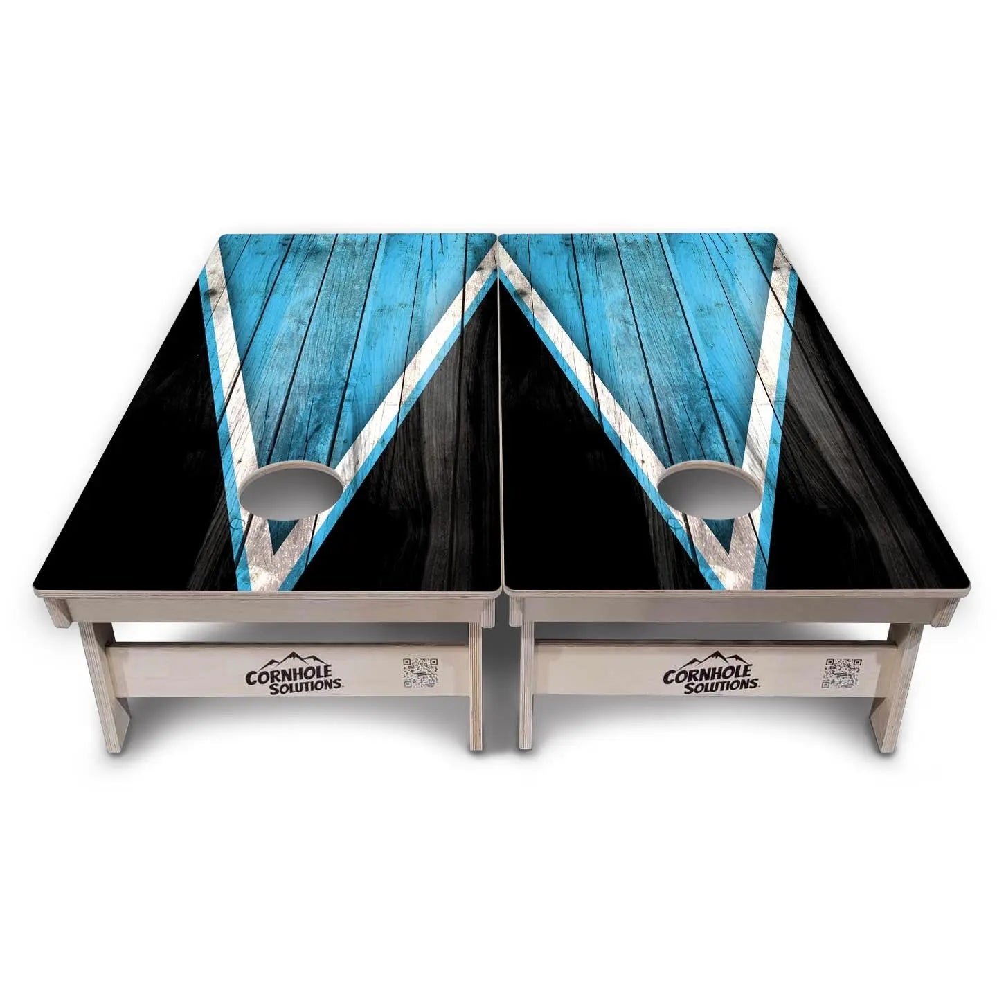 Sky Blue Triangle Cornhole Boards - Professional Tournament Series by Cornhole Solutions, custom cornhole board detail photo 6