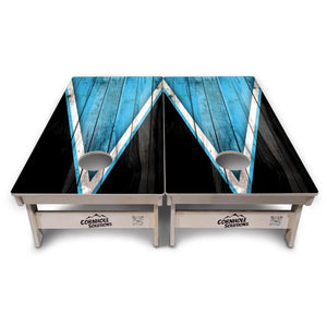 Sky Blue Triangle Cornhole Boards - Professional Tournament Series by Cornhole Solutions, custom cornhole board detail photo 6
