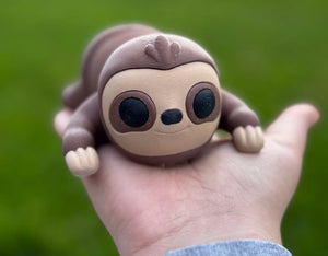 Sloth 3D Printed Fidget Toy | Large Animal Sensory Toy by Mushroom Lady Co, paper gift main product photo