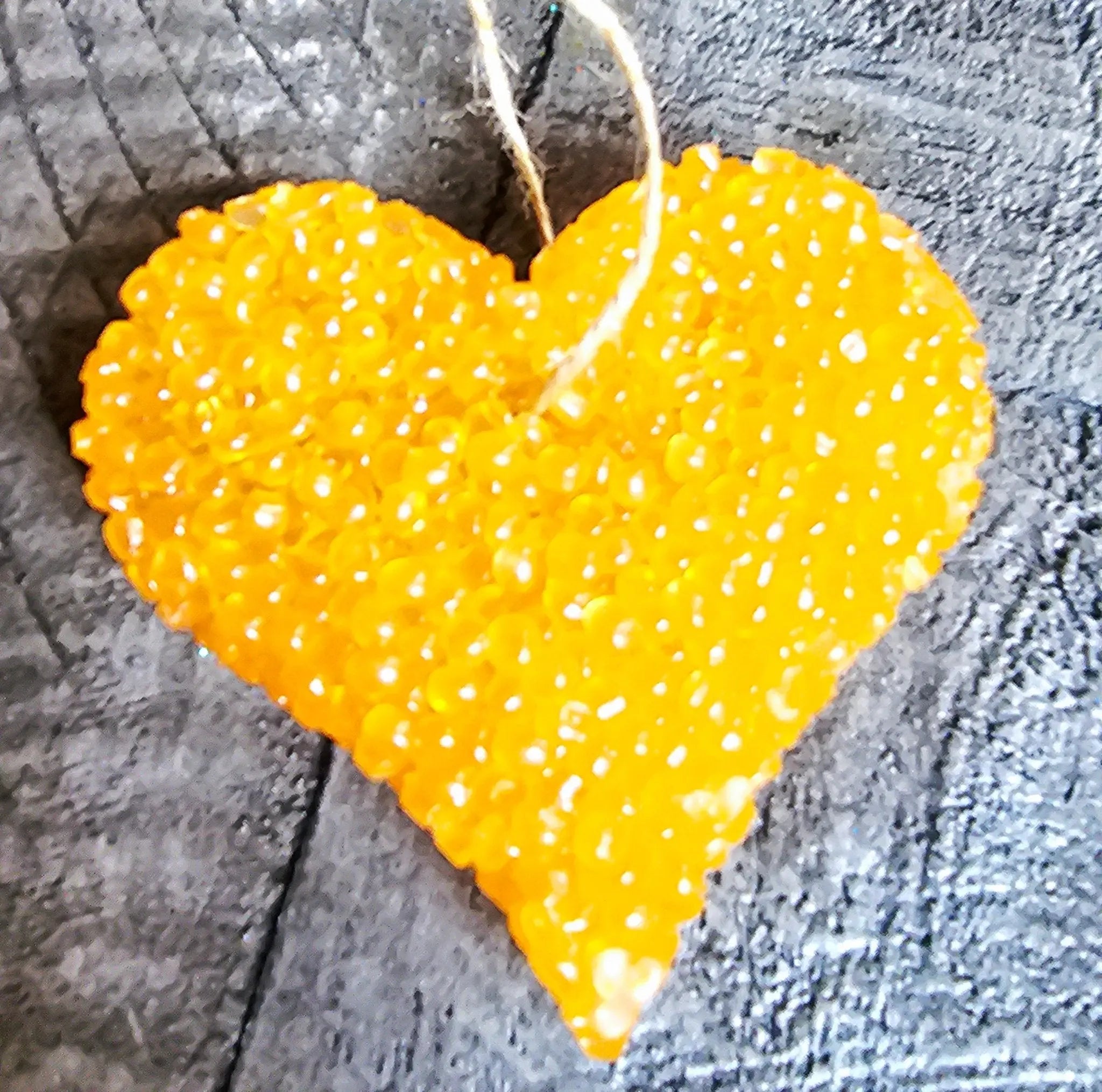 Heart Car Air Freshener: Handmade Aroma Bead Ornament, Scented Freshie - Main Street Collective