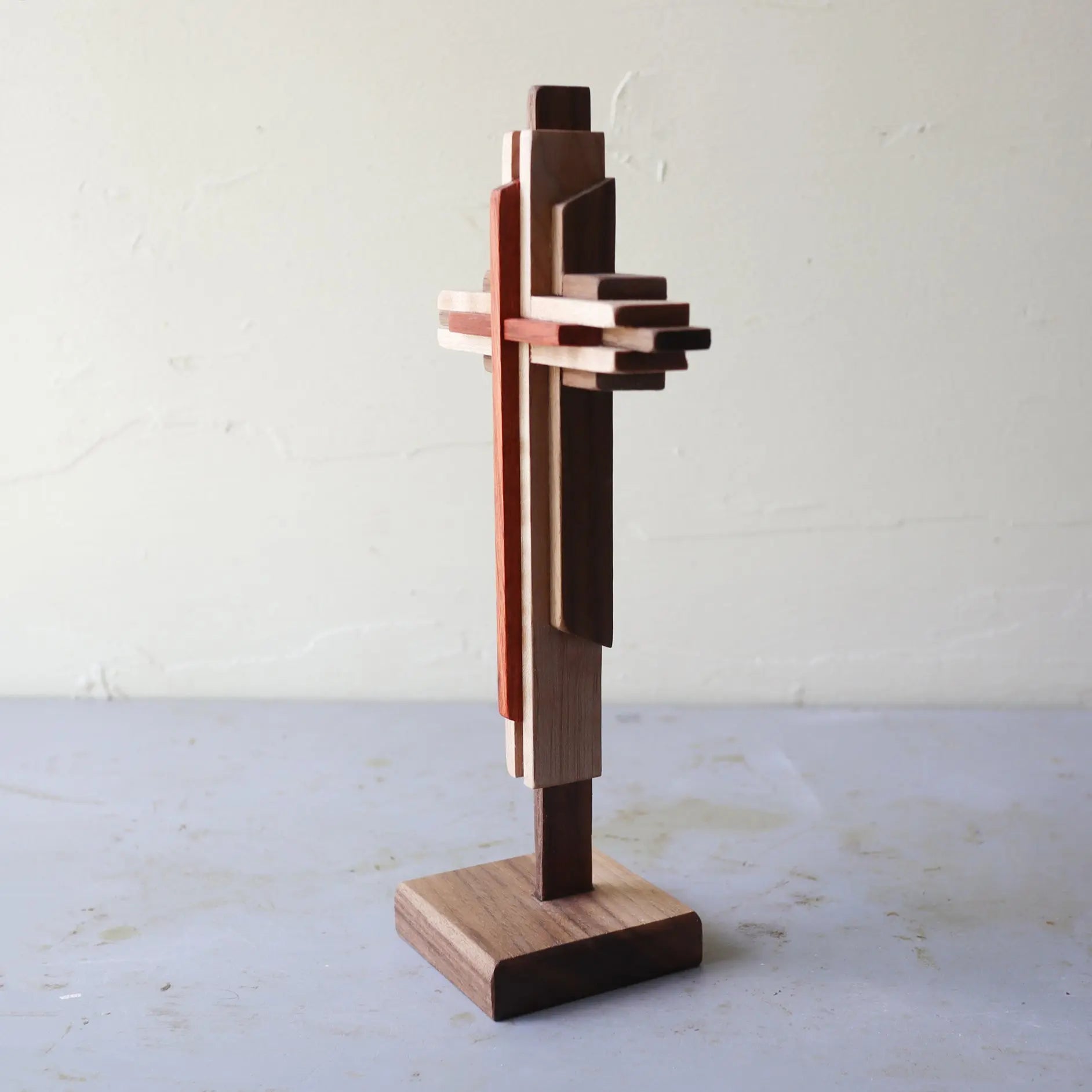 Small Layered Cross With Stand Dennehey Design Co.