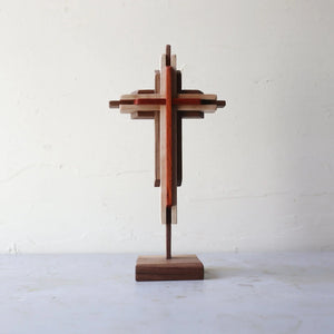 Small Layered Cross With Stand by Dennehey Design Co., home & garden detail photo 4