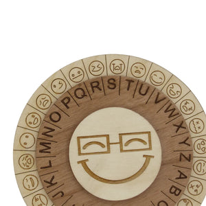 Smiley Face Cipher Wheel - Escape Room Prop and Decoder Disk by Creative Escape Rooms, Southern lifestyle apparel detail photo 4