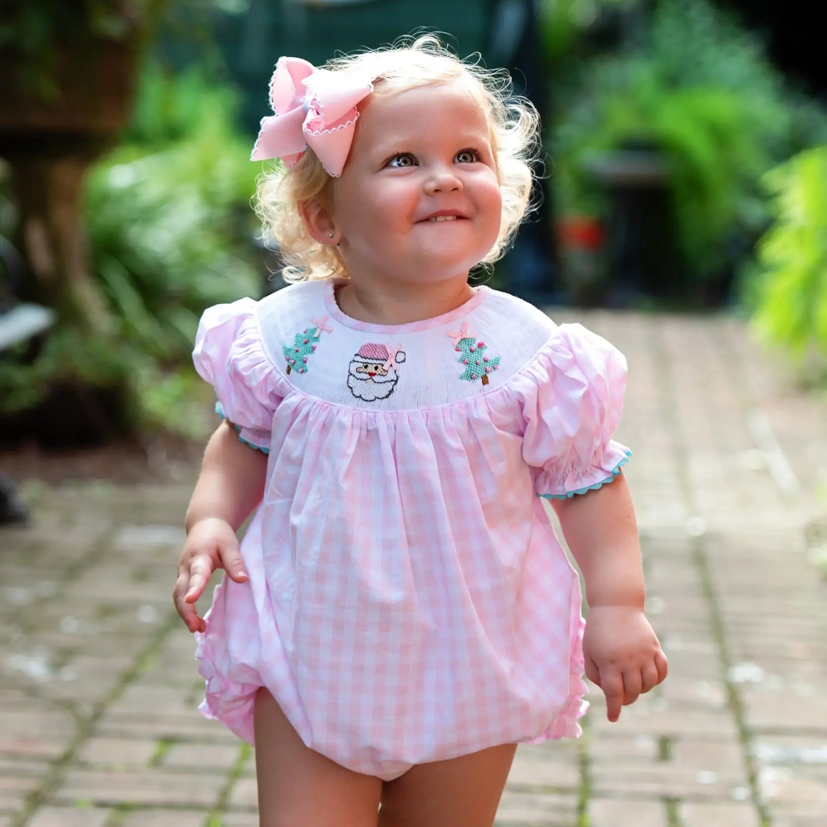 Smocked Christmas Bubble* by Seven Lantern Lane, children's boutique clothing main product photo