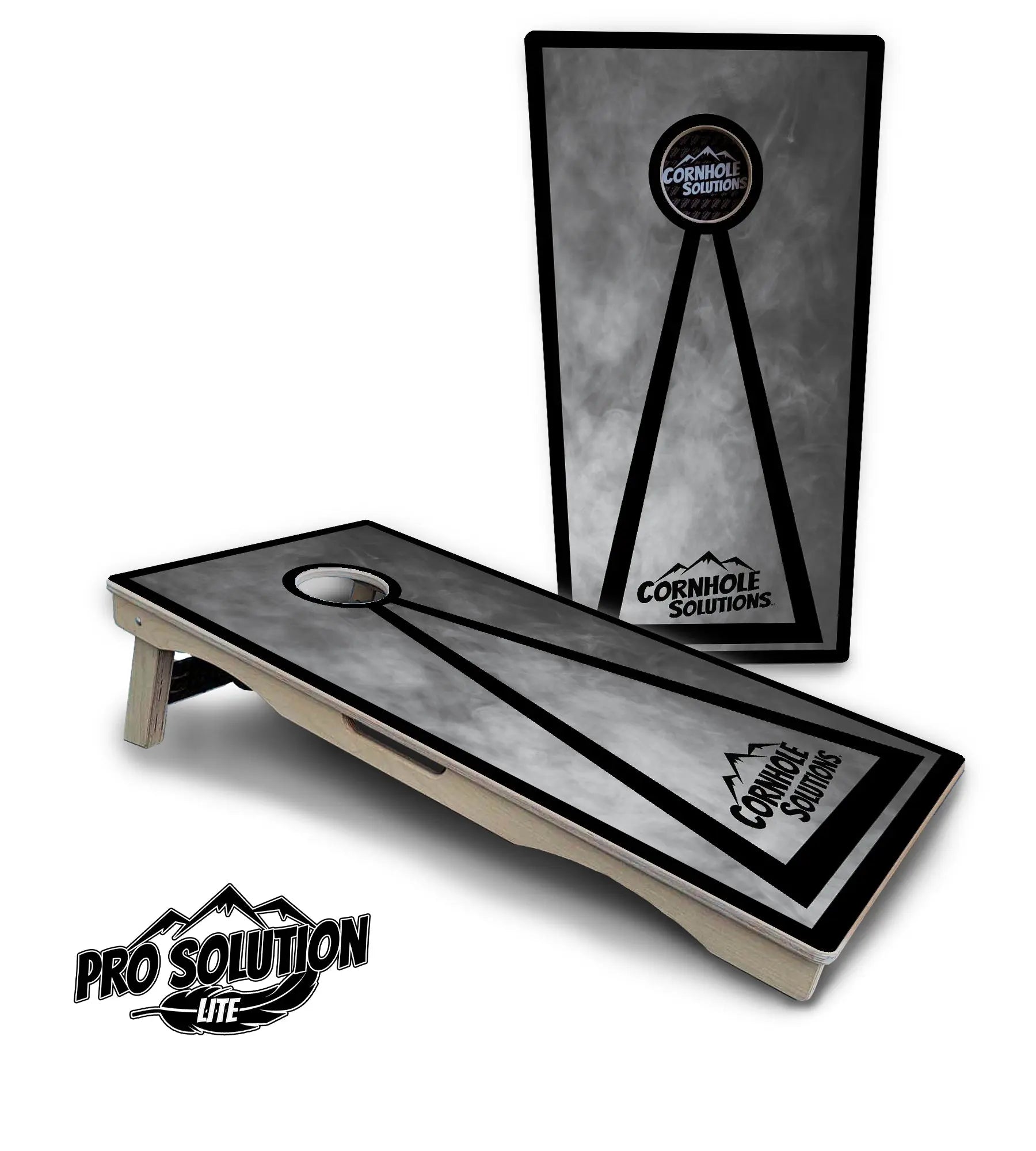 Smoke Triangle Cornhole Boards - Pro Solution Lite Series Cornhole Solutions
