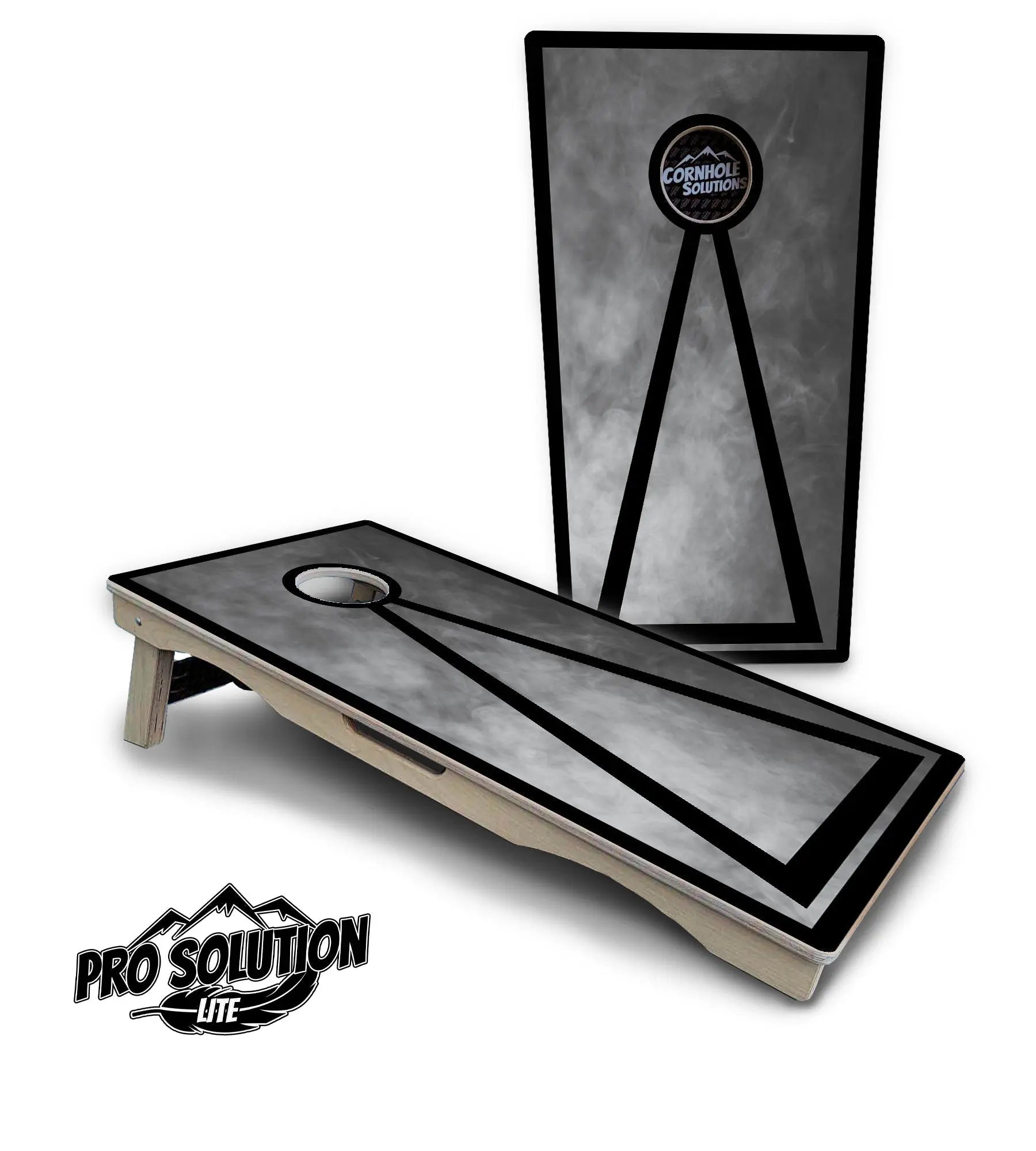 Smoke Triangle Cornhole Boards - Pro Solution Lite Series Cornhole Solutions