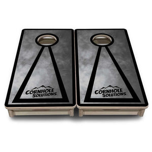 Smoke Triangle - Mini Cornhole Board Set (12" x 24") with 8 Mini Bags by Cornhole Solutions, custom cornhole board detail photo 2