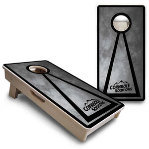 Smoke Triangle - Mini Cornhole Board Set (12" x 24") with 8 Mini Bags by Cornhole Solutions, custom cornhole board detail photo 4
