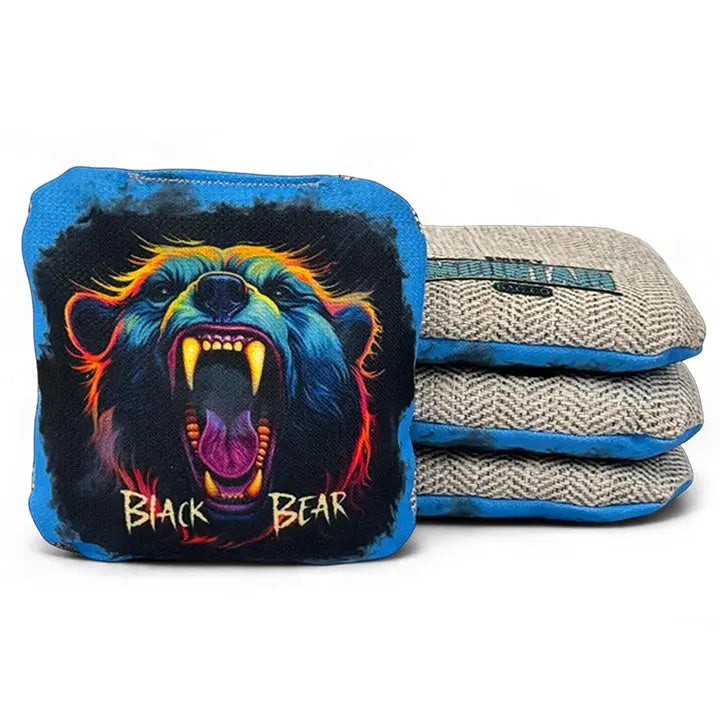 Smoky Mountain Bag Co – PRO Cornhole Bags - Set of 4 - Black Bear Series by Cornhole Solutions, custom cornhole board detail photo 2