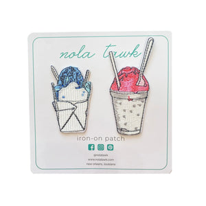 Snoball Iron-On Patch by Nola Tawk, embroidered patches detail photo 2