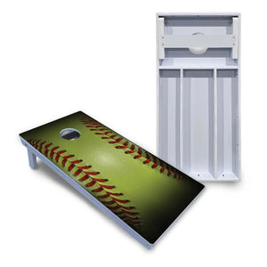 Softball Cornhole Boards - All Weather Series by Cornhole Solutions, custom cornhole board main product photo