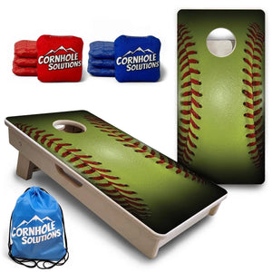 Softball - Mini or Vacation Size Cornhole Boards by Cornhole Solutions, custom cornhole board main product photo