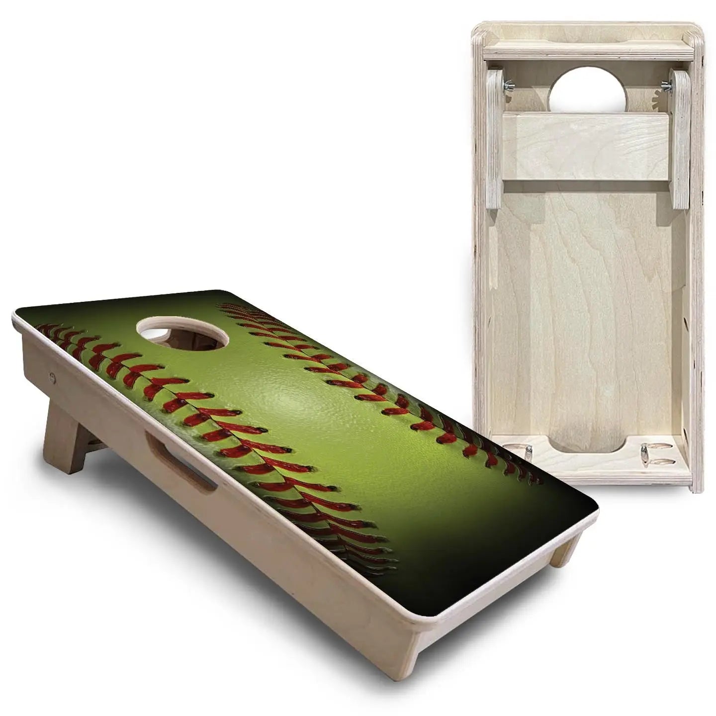 Softball - Mini or Vacation Size Cornhole Boards by Cornhole Solutions, custom cornhole board detail photo 5