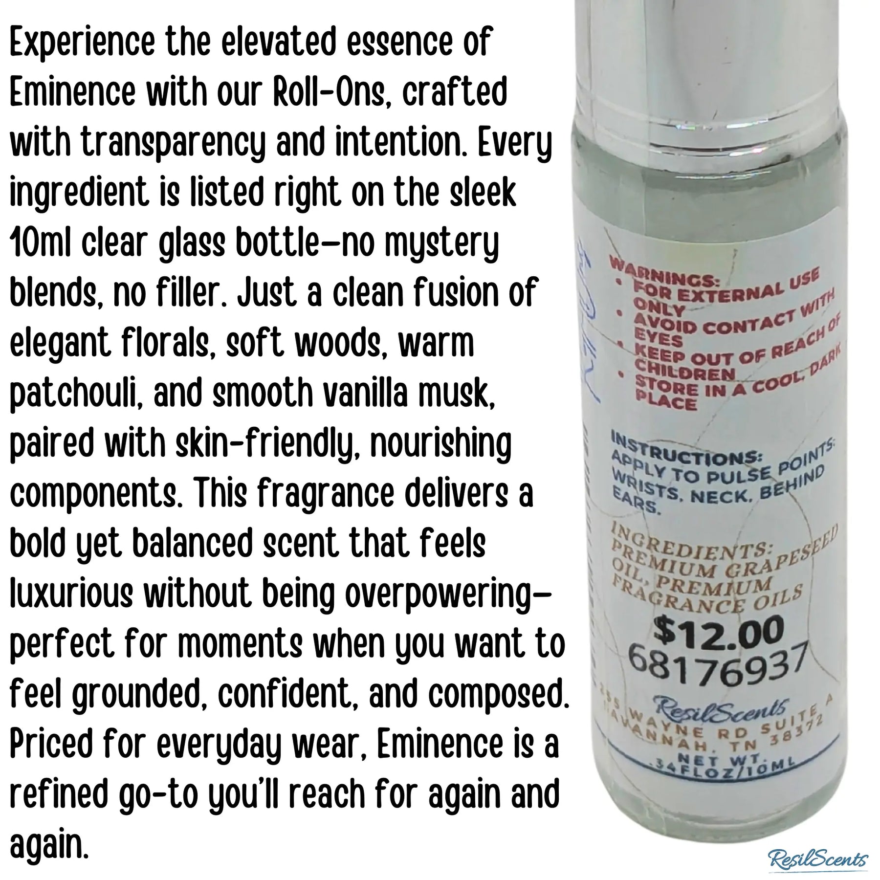 Sophy™ Roll-On Oil | Confident, Polished Elegance – ResilScents™ by ResilScents, scented candle detail photo 4