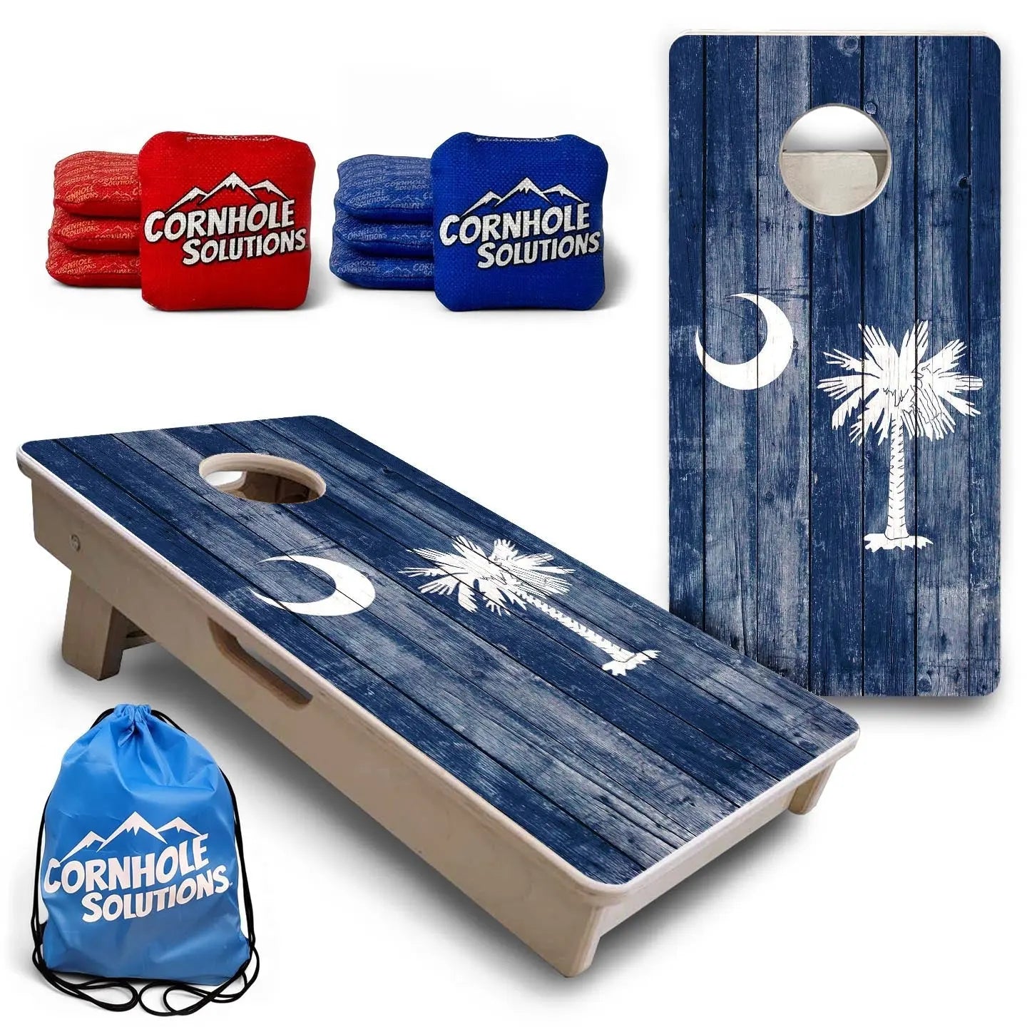 South Carolina Distressed Flag - Mini or Vacation Size Cornhole Boards Cornhole Solutions