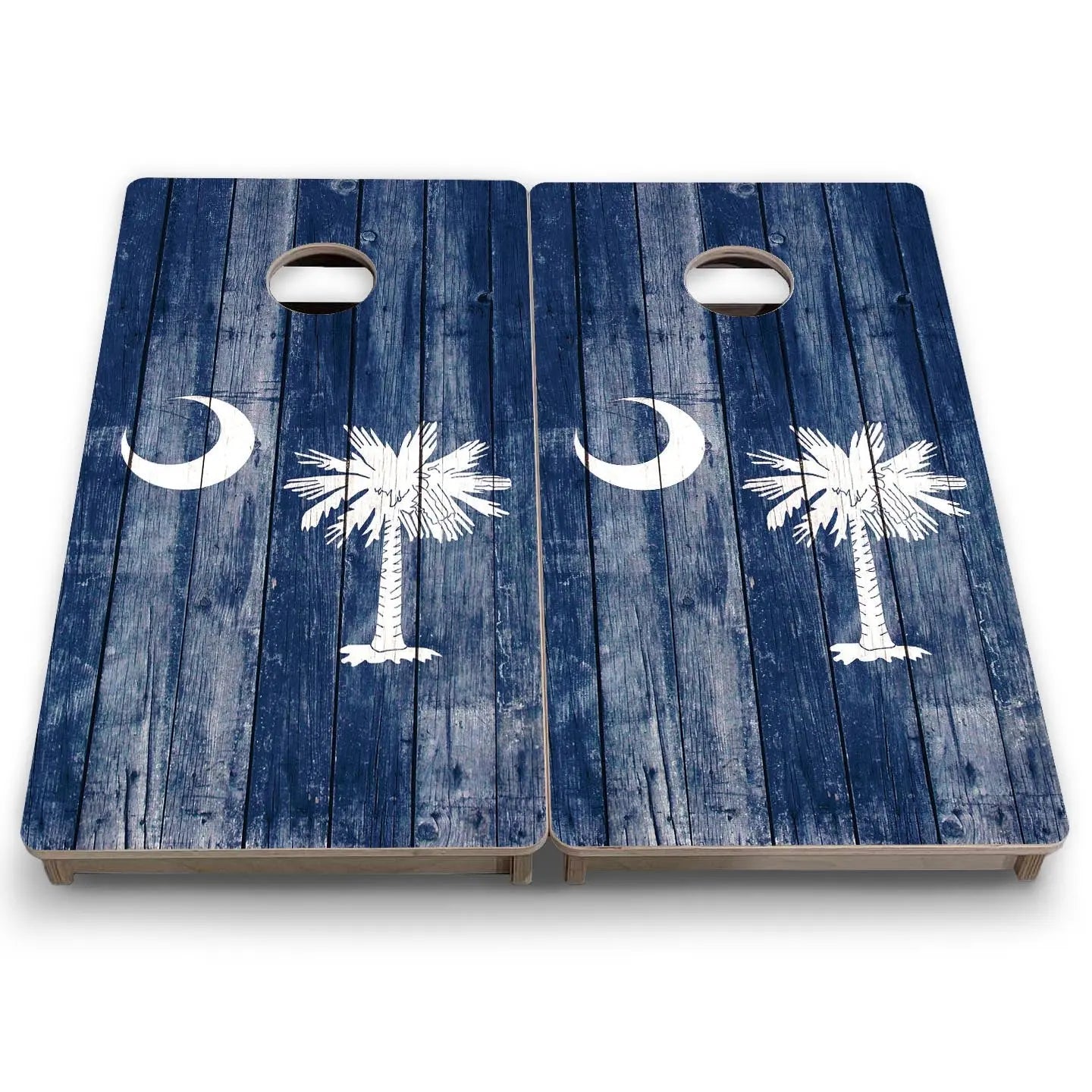 South Carolina Distressed Flag - Mini or Vacation Size Cornhole Boards by Cornhole Solutions, custom cornhole board detail photo 7