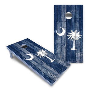 South Carolina Flag Cornhole Boards - All Weather Series by Cornhole Solutions, custom cornhole board detail photo 2