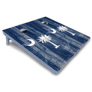 South Carolina Flag Cornhole Boards - All Weather Series by Cornhole Solutions, custom cornhole board detail photo 3