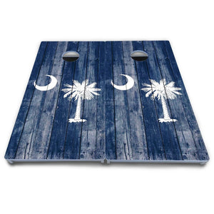 South Carolina Flag Cornhole Boards - All Weather Series by Cornhole Solutions, custom cornhole board detail photo 4