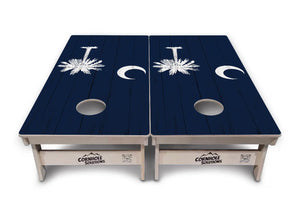 South Carolina Flag Cornhole Boards - Professional Tournament Series by Cornhole Solutions, custom cornhole board detail photo 2