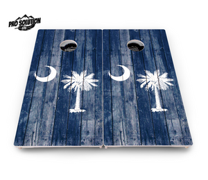 South Carolina Flag Cornhole Boards - Pro Solution Lite Series by Cornhole Solutions, custom cornhole board detail photo 2
