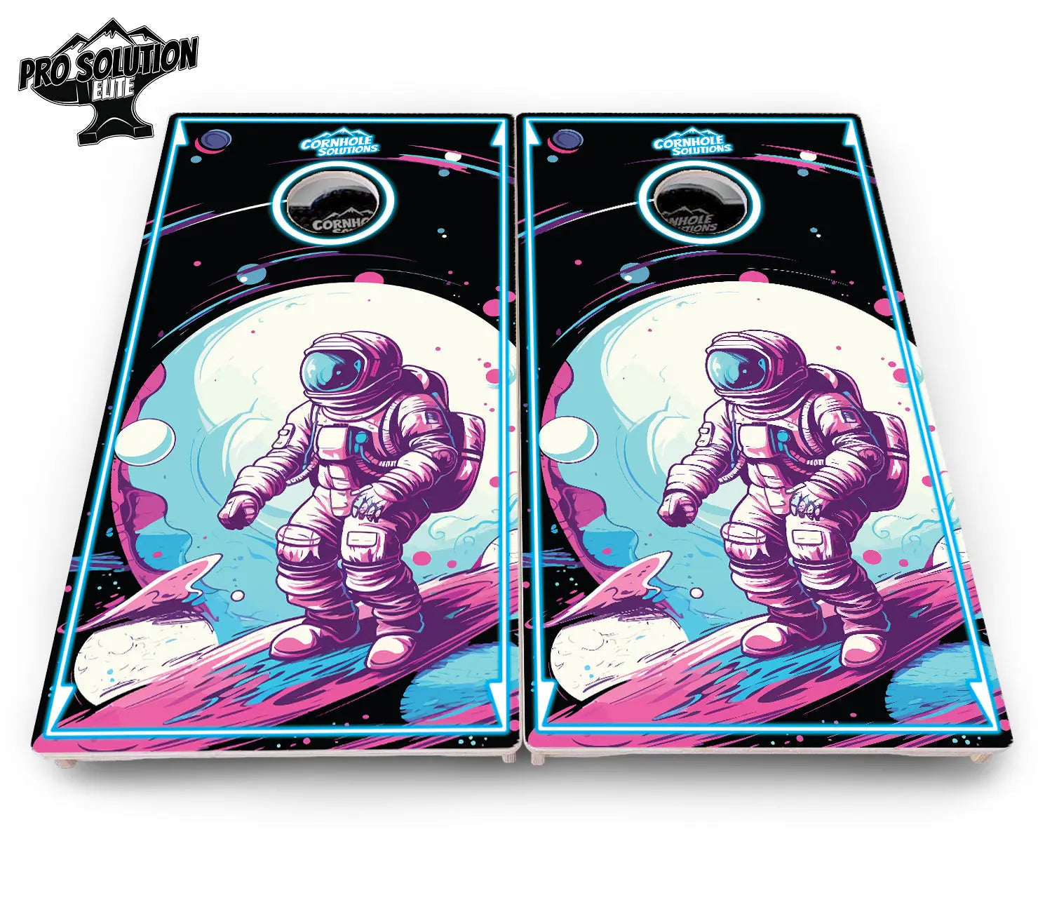 Spaceman Cornhole Boards - Pro Solution Elite Series by Cornhole Solutions, custom cornhole board detail photo 4