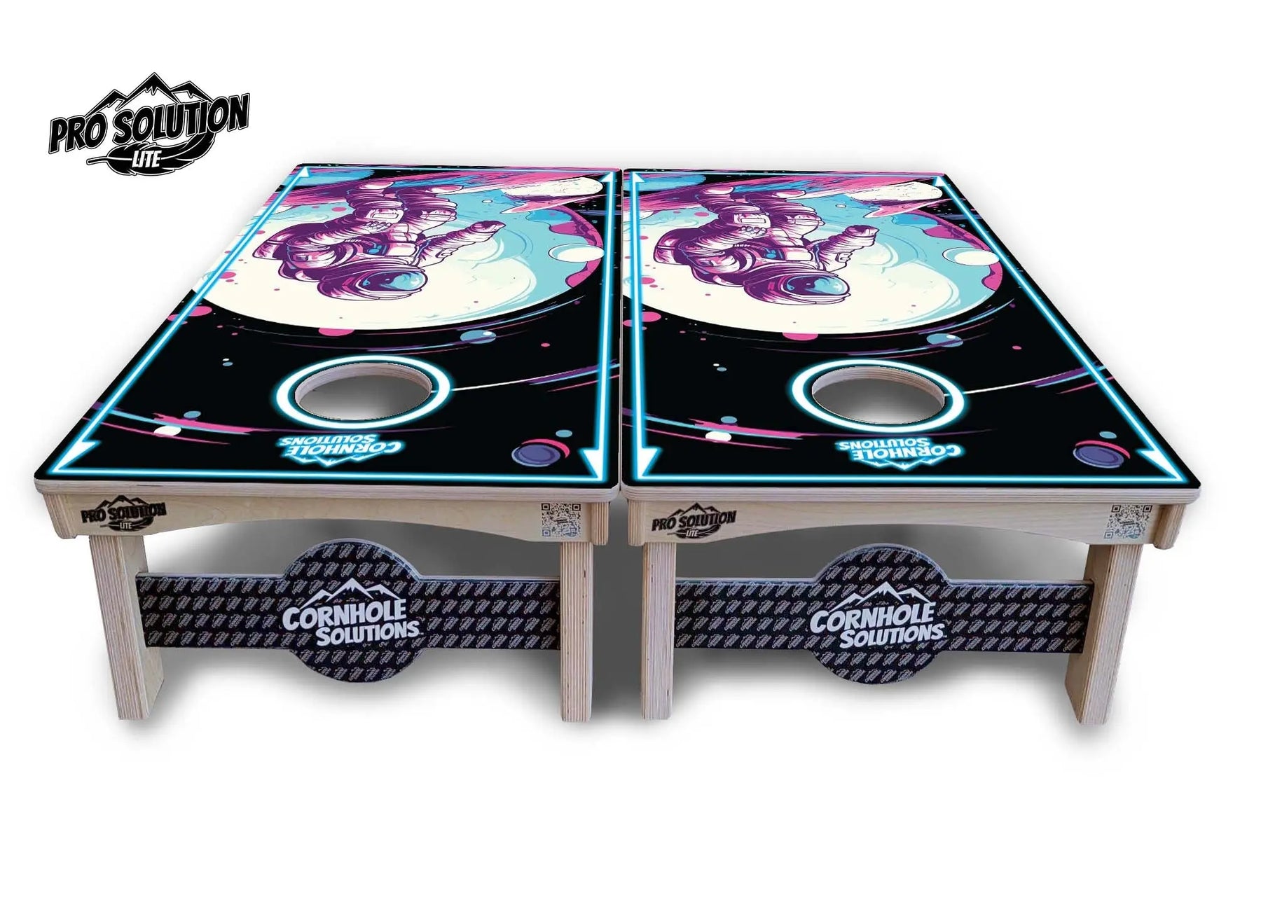 Spaceman Cornhole Boards - Pro Solution Lite Series by Cornhole Solutions, custom cornhole board detail photo 3