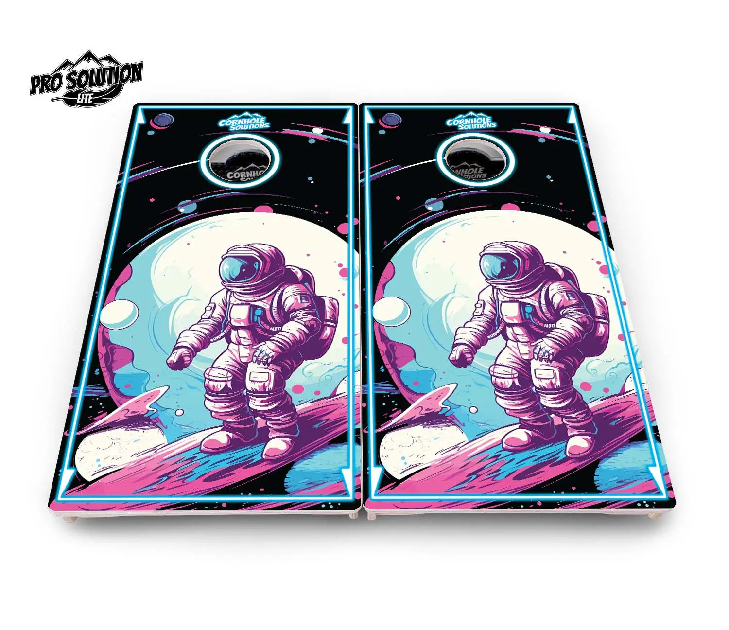 Spaceman Cornhole Boards - Pro Solution Lite Series by Cornhole Solutions, custom cornhole board detail photo 4