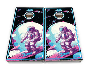 Spaceman Cornhole Boards - Professional Tournament Series by Cornhole Solutions, custom cornhole board detail photo 3