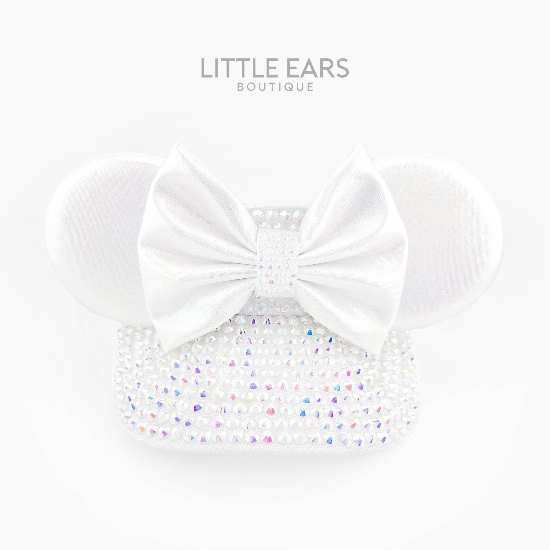 White Iridescent Visor by Little Ears Boutique, scented candle main product photo