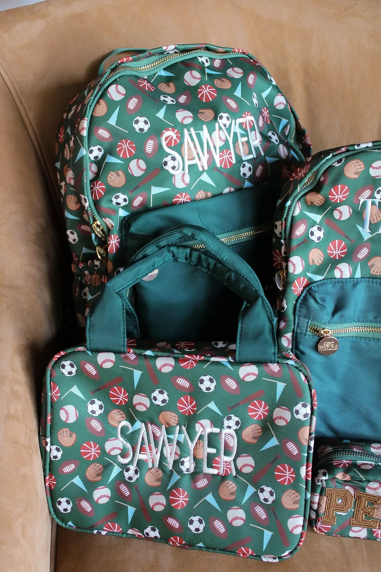 Sports Backpack - PLAIN NO EMBROIDERY by KenzKustomz, handmade leather goods detail photo 11