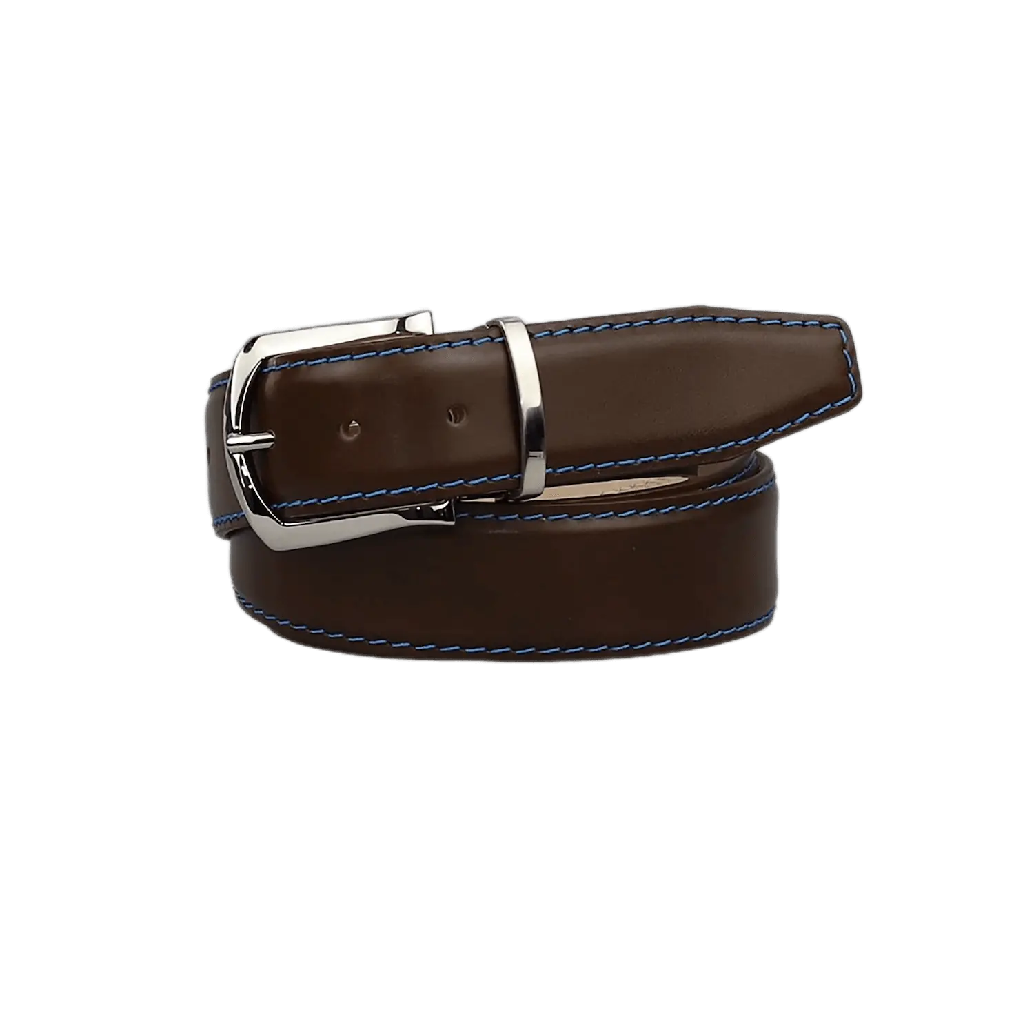 Spotty Brown Italian Calf Leather Belt by Roger Ximenez: Bespoke Belts and Leather Accessories, handmade leather goods detail photo 3