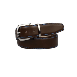 Spotty Brown Italian Calf Leather Belt by Roger Ximenez: Bespoke Belts and Leather Accessories, handmade leather goods detail photo 3