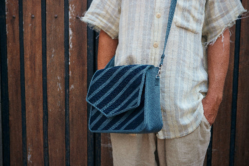 Square Bag handwoven rope bag by Nomadic State of Mind, view 4