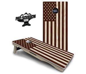Stained Eagle & Flag Cornhole Boards - Pro Solution Elite Series by Cornhole Solutions, custom cornhole board detail photo 3