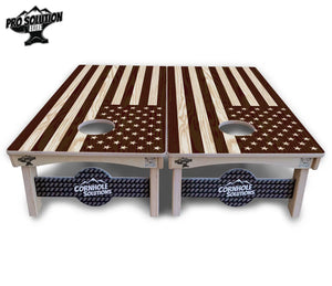 Stained Eagle & Flag Cornhole Boards - Pro Solution Elite Series by Cornhole Solutions, custom cornhole board detail photo 4