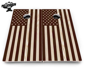 Stained Eagle & Flag Cornhole Boards - Pro Solution Elite Series by Cornhole Solutions, custom cornhole board detail photo 5