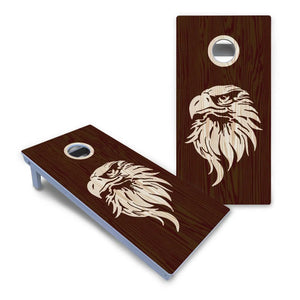 Stained Flag & Eagle Cornhole Boards - All Weather Series by Cornhole Solutions, custom cornhole board detail photo 2