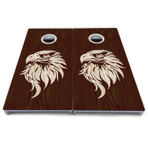 Stained Flag & Eagle Cornhole Boards - All Weather Series by Cornhole Solutions, custom cornhole board detail photo 3