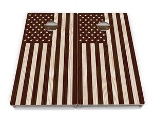 Stained Flag & Eagle Cornhole Boards - Professional Tournament Series by Cornhole Solutions, custom cornhole board detail photo 3